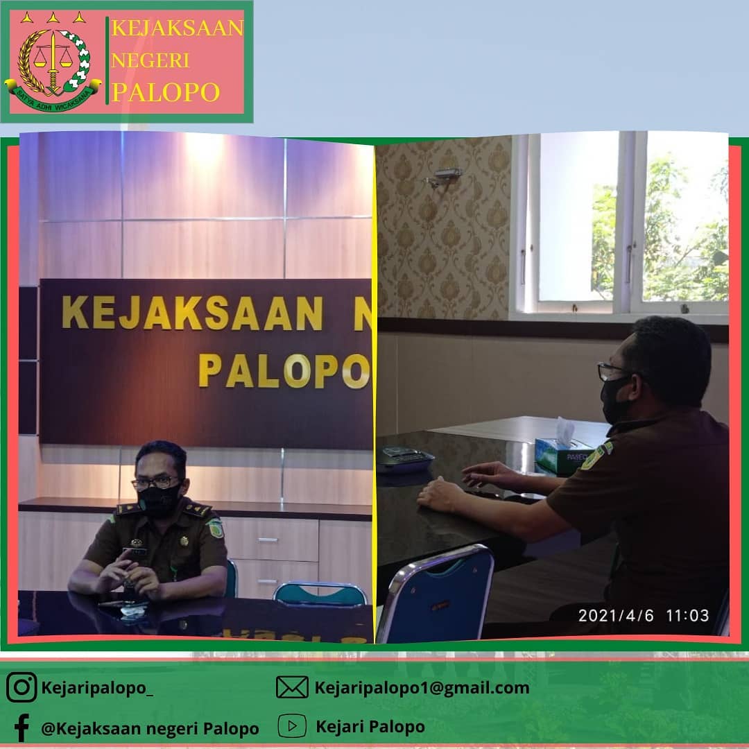 Pada hari Selasa tanggal 6 April 2021 sekitar pukul 11.00 WITA bertempat di ruang Vicon Kejaksaan Negeri Palopo, Kasi Intelijen Kejaksaan Negeri Palopo Bapak Heru Rustanto, SH mengikuti kegiatan pengarahan Jaksa Agung Muda Bidang Intelijen beserta jajaran terkait konsolidasi dan peningkatan kinerja Bidang Intelijen secara virtual.Jaksa Agung Muda Intelijen Dr. Sunarta, SH. MH berpesan "Kumpulkan dan dalami data maupun informasi yang ditemukan, untuk kemudian diolah, dianalisa sehingga menjadi dasar pengambilan keputusan sebagai langkah deteksi dini terhadap potensi ancaman, gangguan, hambatan, sekaligus tantangan yang dapat mengganggu, bahkan menggagalkan pelaksanaan tugas dan pencapaian visi misi Kejaksaan."