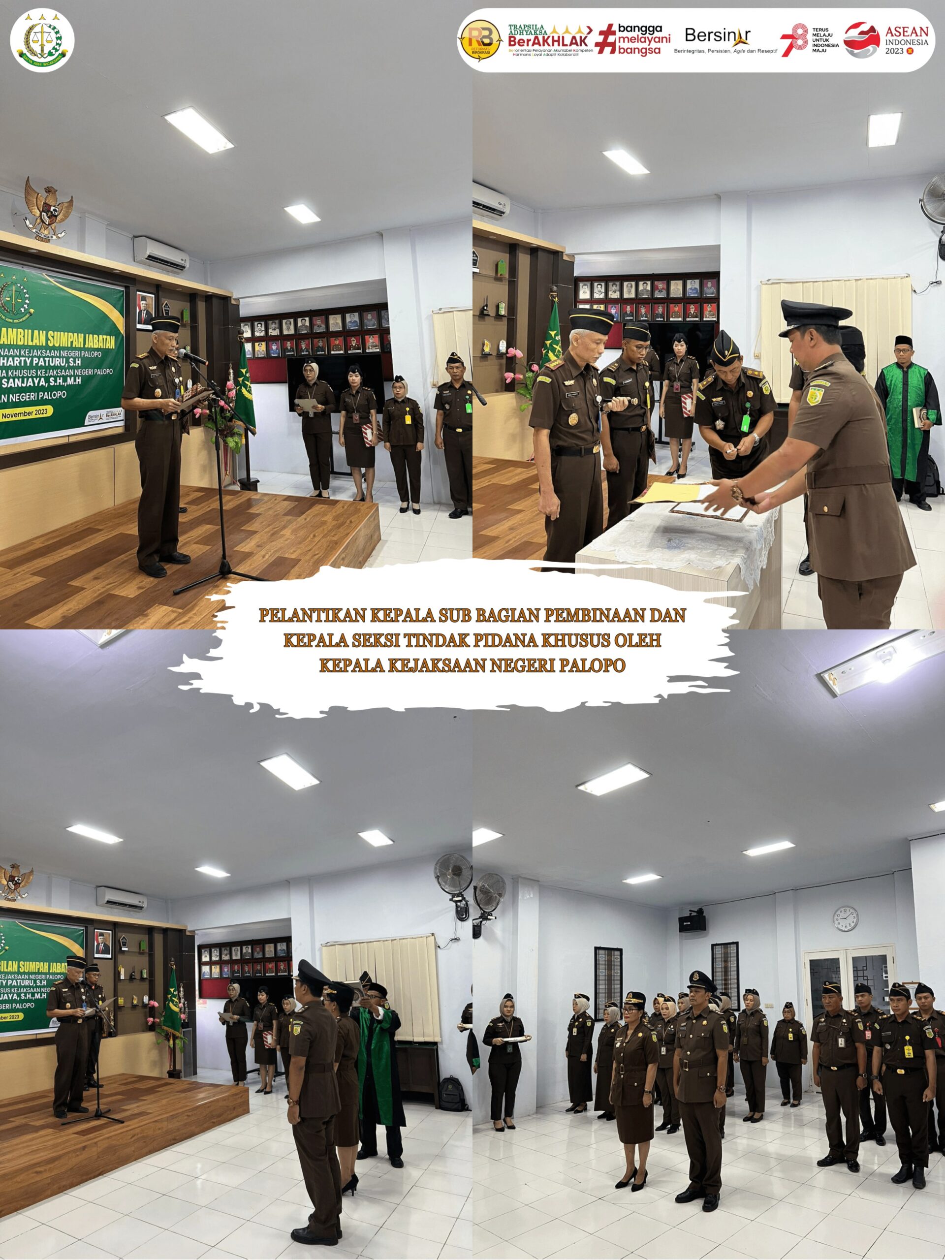 Pelantikan Kasubagbin Kaspidsus