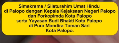Simakrama / Silaturahim Umat Hindu di Kota Palopo