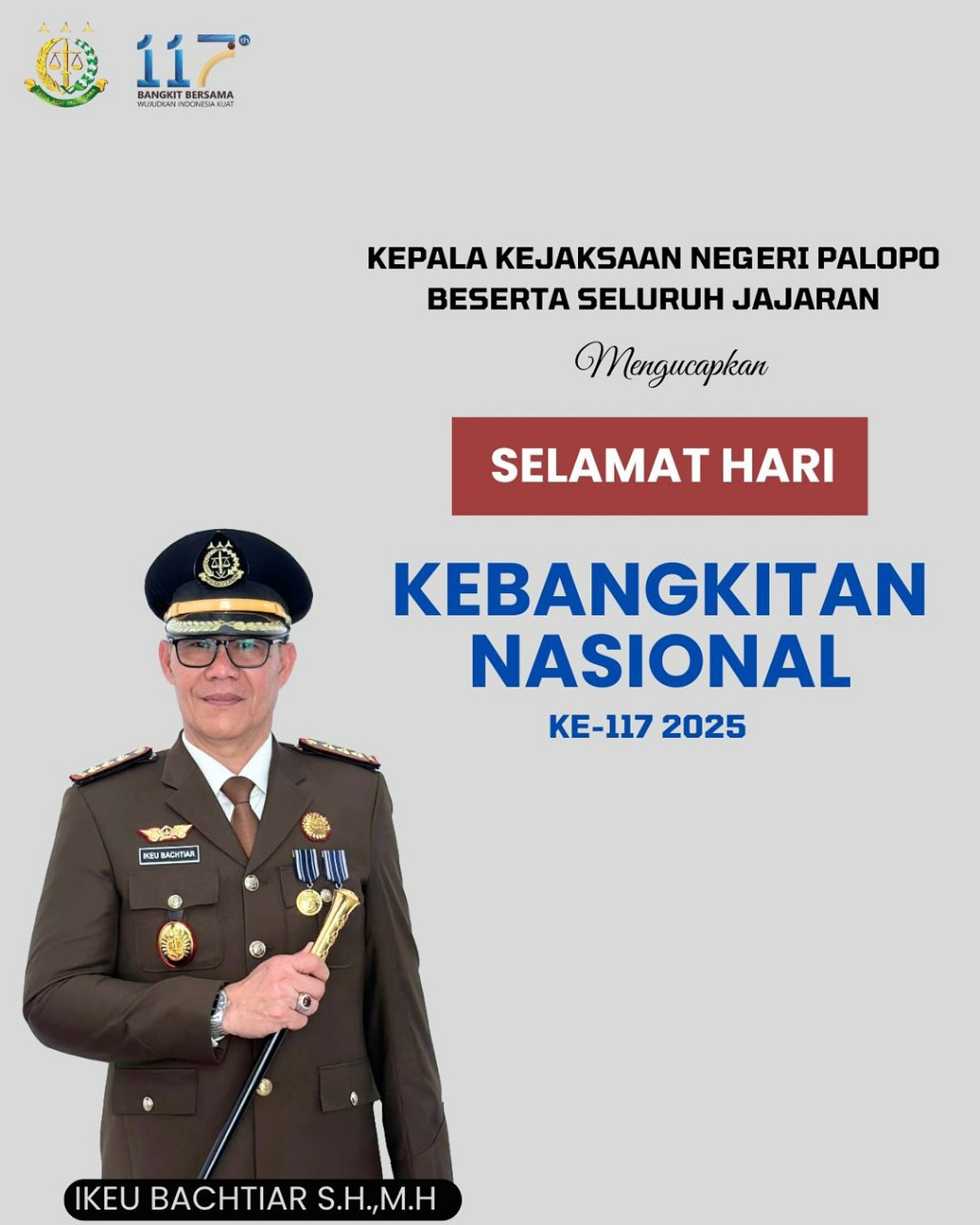 Kepala kejaksaan Negeri Palopo mengucapkan Selamat Hari Kebangkitan Nasional ke-117 20 Mei 2025